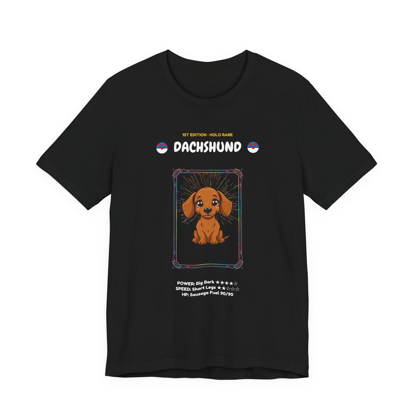 Dachshund Rookie Card T-Shirt - funny trading card style tee