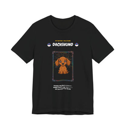 Dachshund Rookie Card T-Shirt - funny trading card style tee