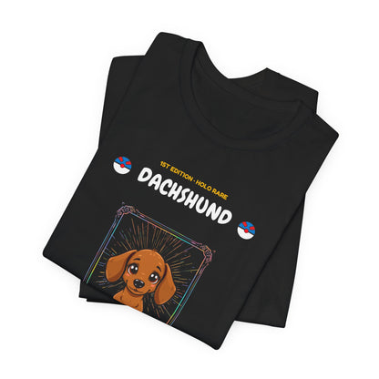 Dachshund Rookie Card T-Shirt - funny trading card style tee