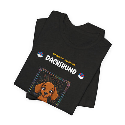 Dachshund Rookie Card T-Shirt - funny trading card style tee