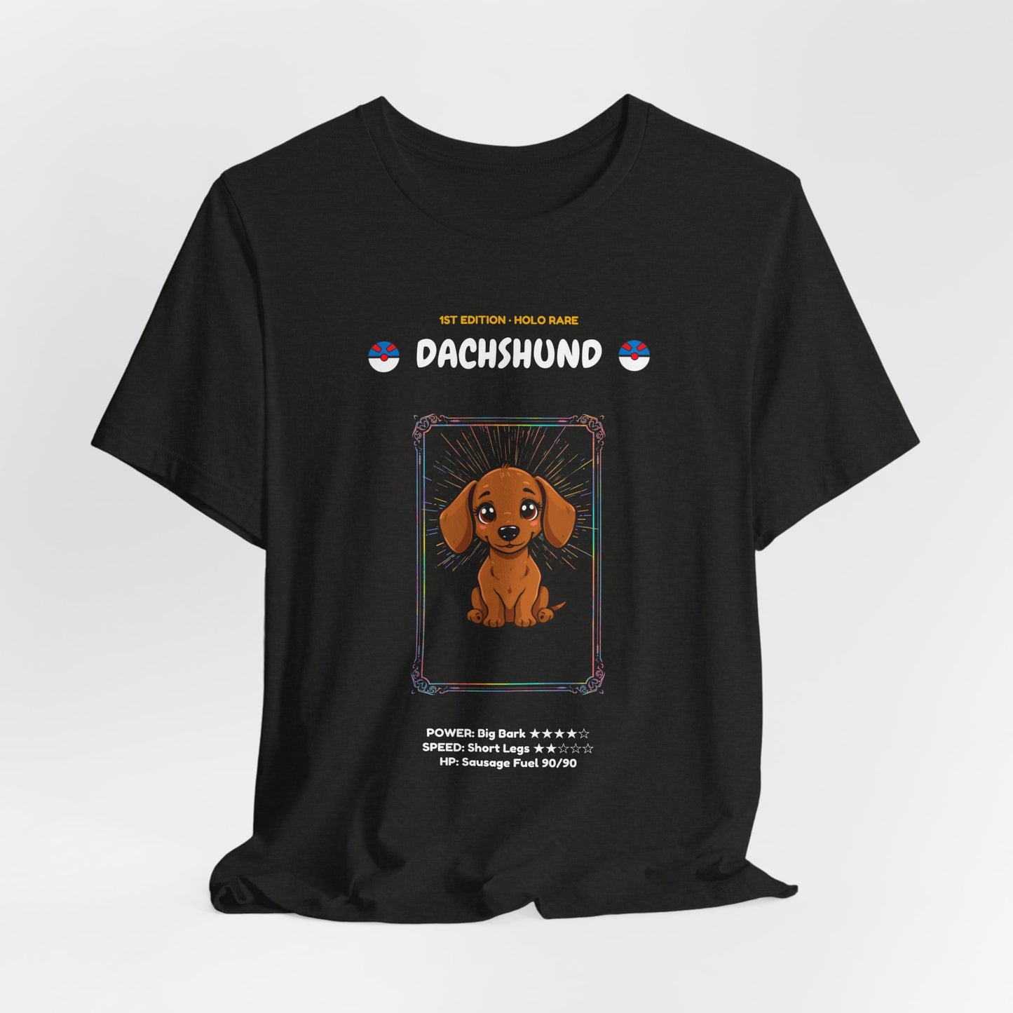 Dachshund Rookie Card T-Shirt - funny trading card style tee