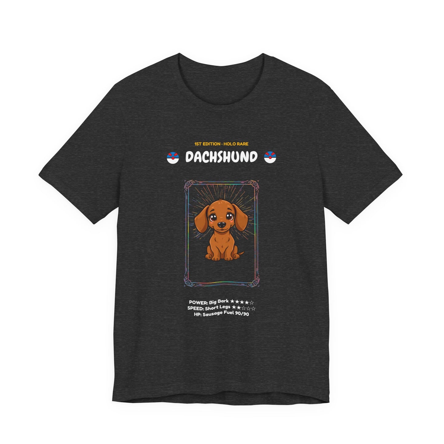 Dachshund Rookie Card T-Shirt - funny trading card style tee