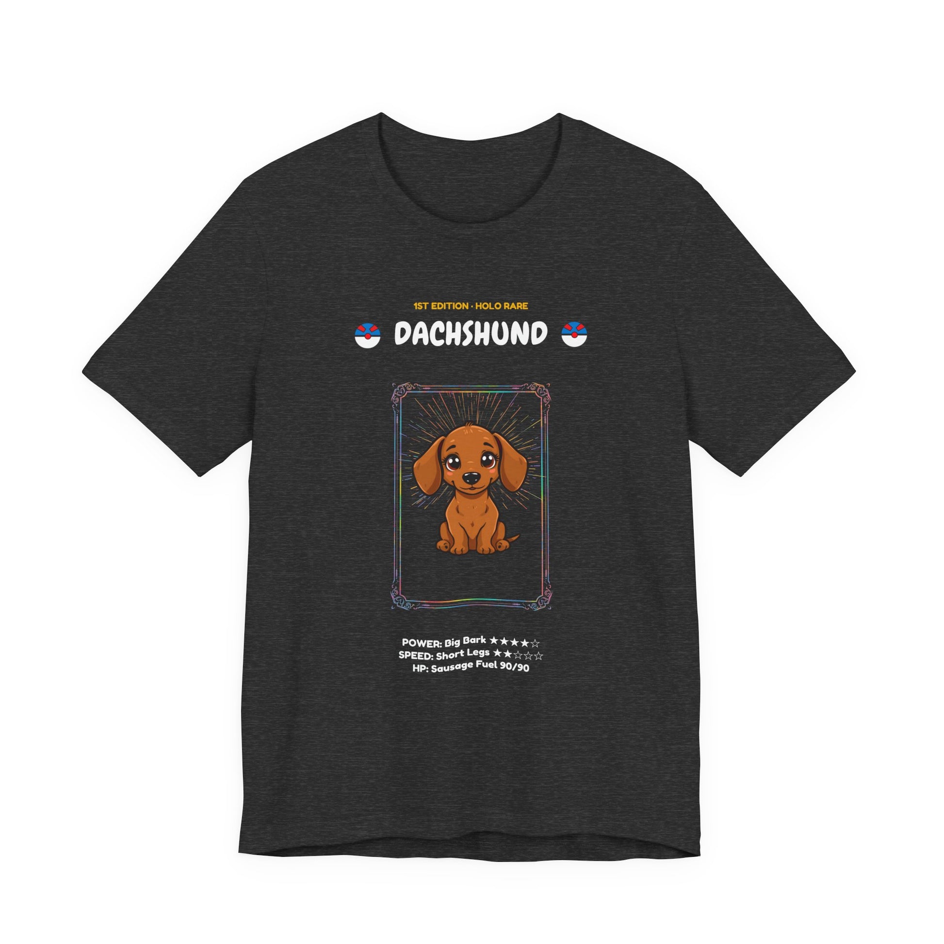 Dachshund Rookie Card T-Shirt - funny trading card style tee