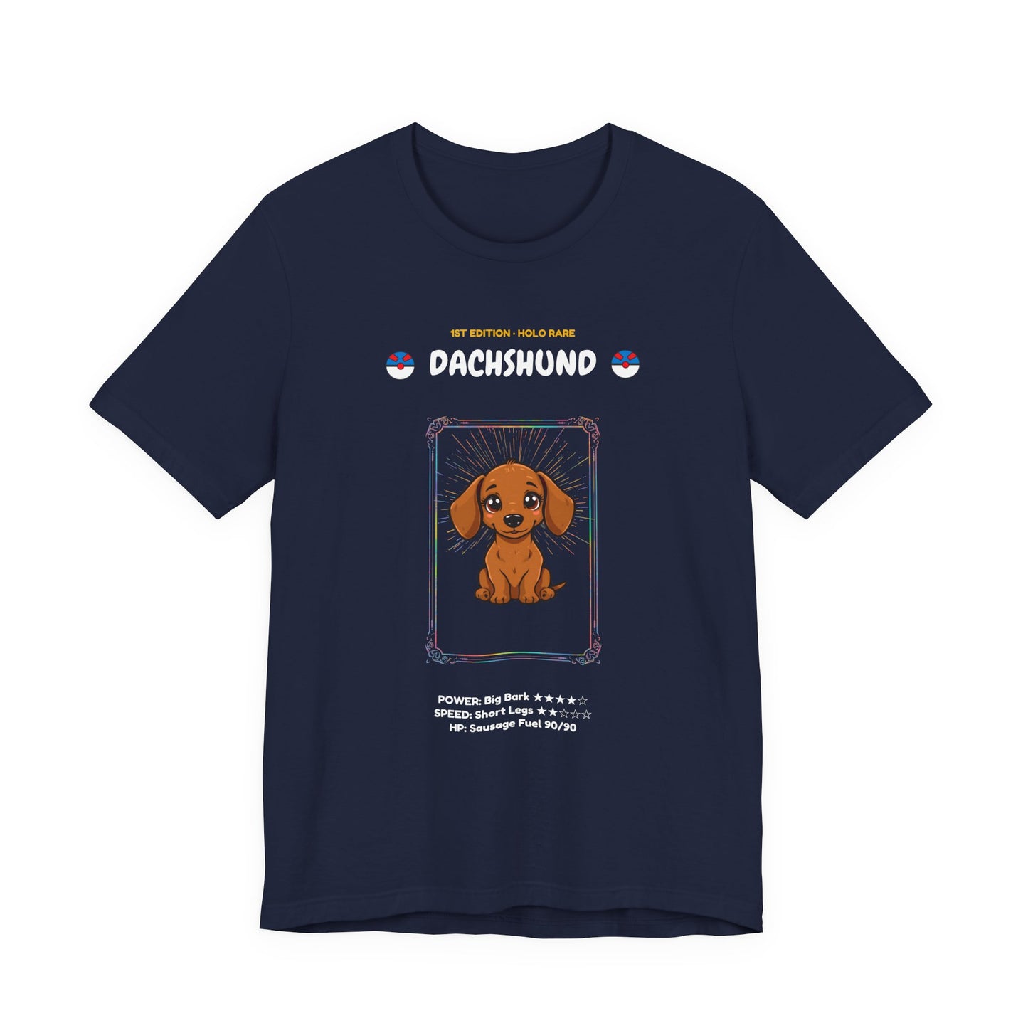 Dachshund Rookie Card T-Shirt - funny trading card style tee