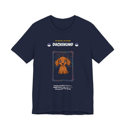Dachshund Rookie Card T-Shirt - funny trading card style tee