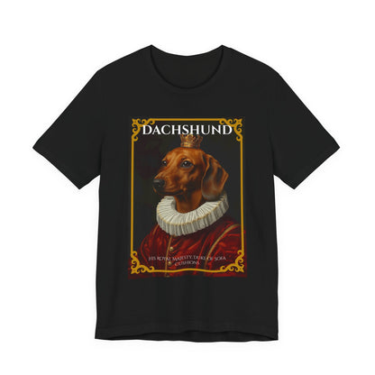 Flat lay of the Dachshund Royal Portrait t-shirt