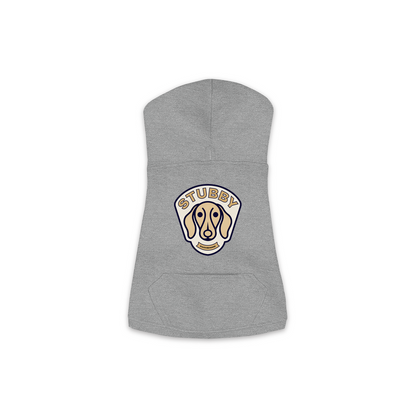 Dachshund Hoodie — Stubby Patch, Granite Heather