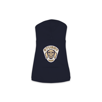 Dachshund Hoodie — Stubby Patch, Navy
