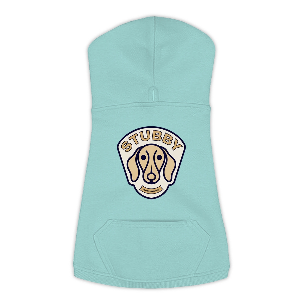 Dachshund Hoodie — Stubby Patch, Saltwater, Large