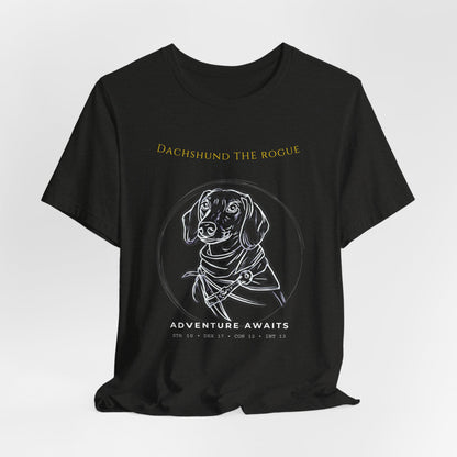 Dachshund The Rogue T-Shirt flat lay