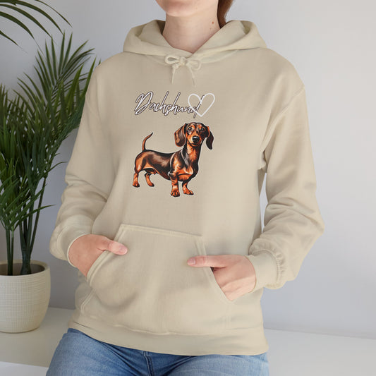 "Dachshund Hoodie for Dog Lovers-Cozy Sweatshirt with Cute Dachshund Design-Worldwide Shipping Available"