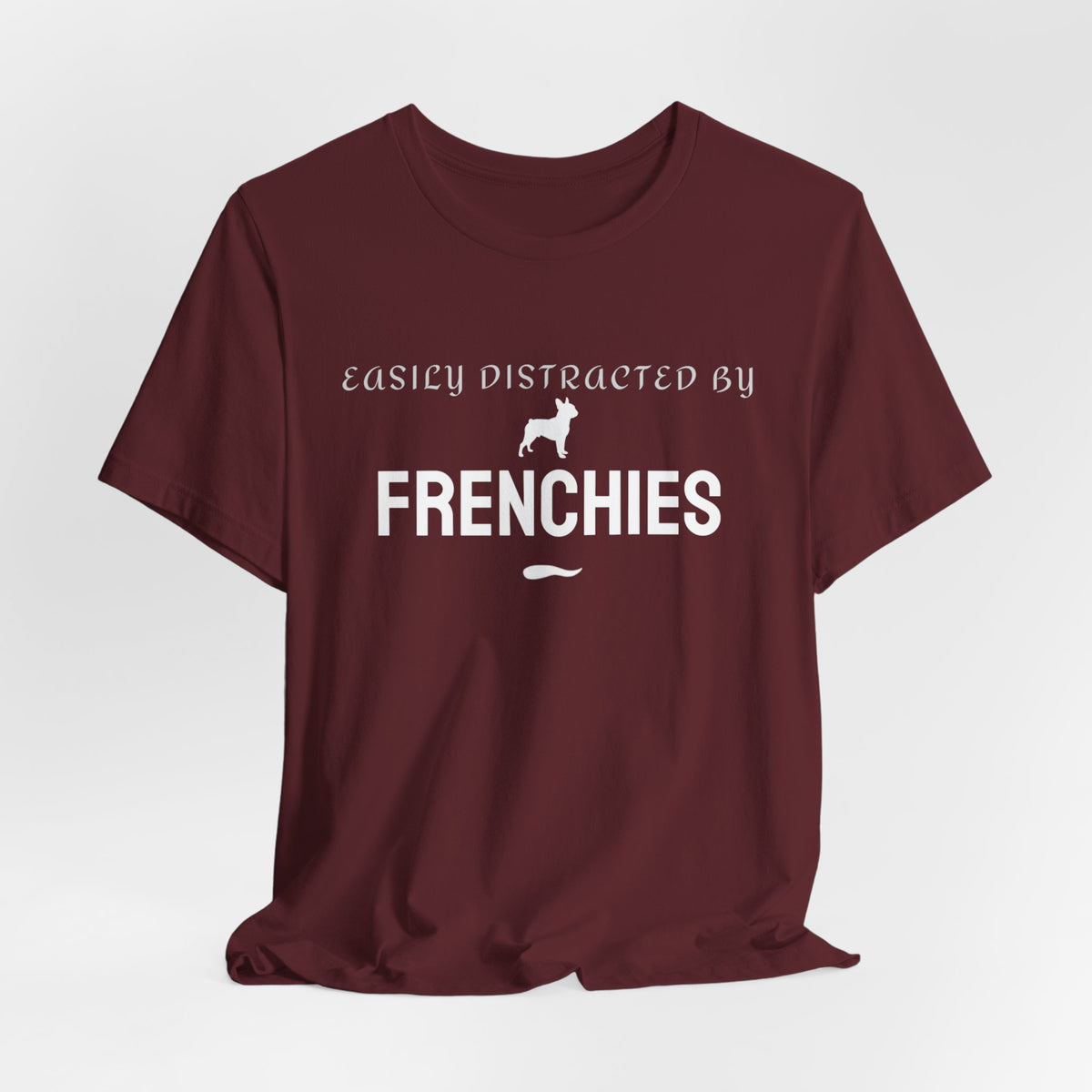 Dark grey heather unisex tee for Frenchie mum and dad