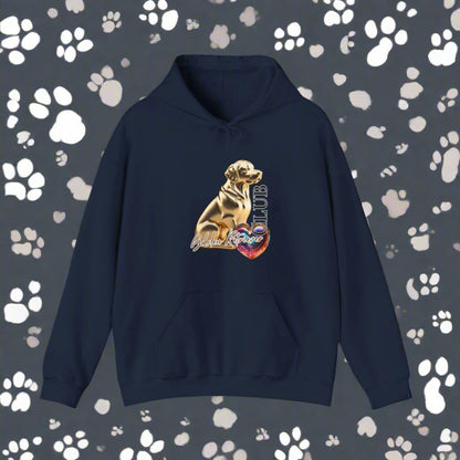 dark blue purple folded black golden retriever dog hoodie 