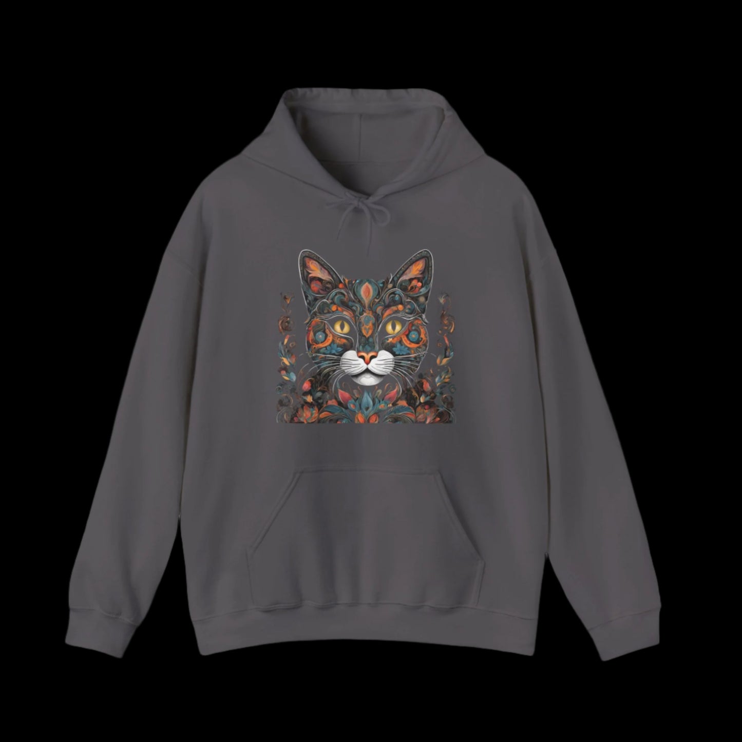 dark gray cat hoodie cat lovers clothes pussy clothes