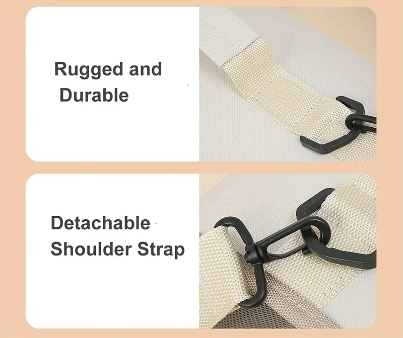 SnuggleGo™ detachable adjustable shoulder strap with reinforced metal D-ring hardware
