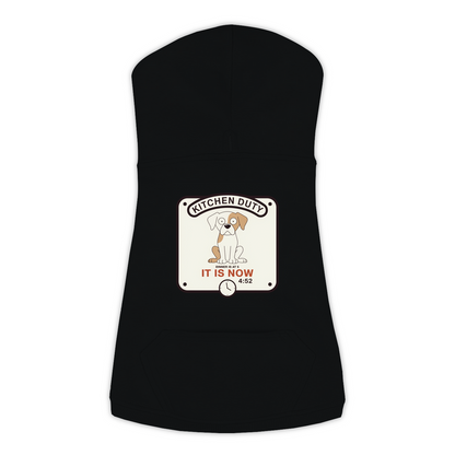 Dinner Is At 5 Dog Hoodie - Black - L to 3XL
