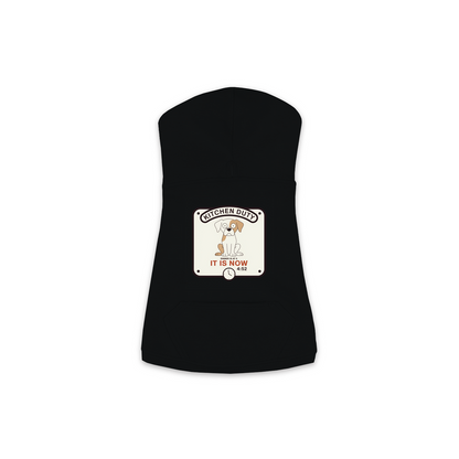 Dinner Is At 5 Dog Hoodie - Black - XS to M