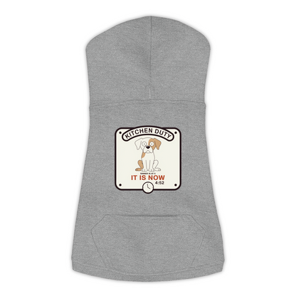 Dinner Is At 5 Dog Hoodie - Granite Heather Grey - L to 3XL