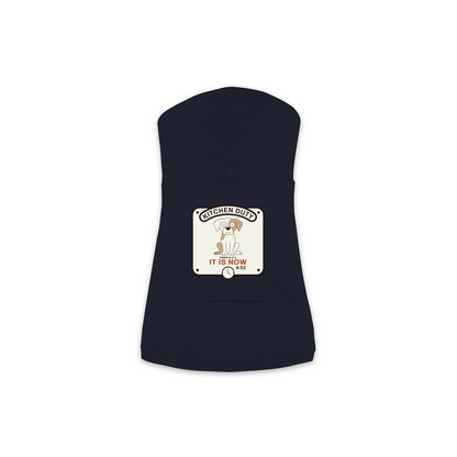 Dinner Is At 5 Dog Hoodie - Navy - XS to M