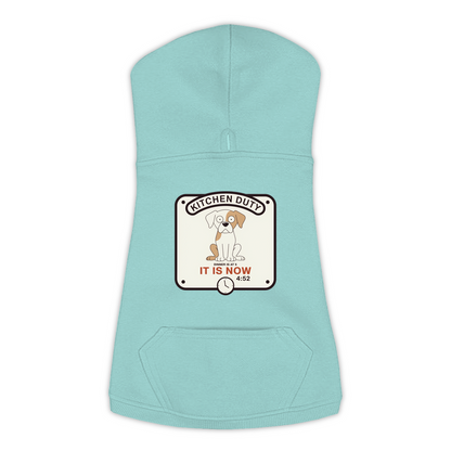 Dinner Is At 5 Dog Hoodie - Saltwater Blue - L to 3XL