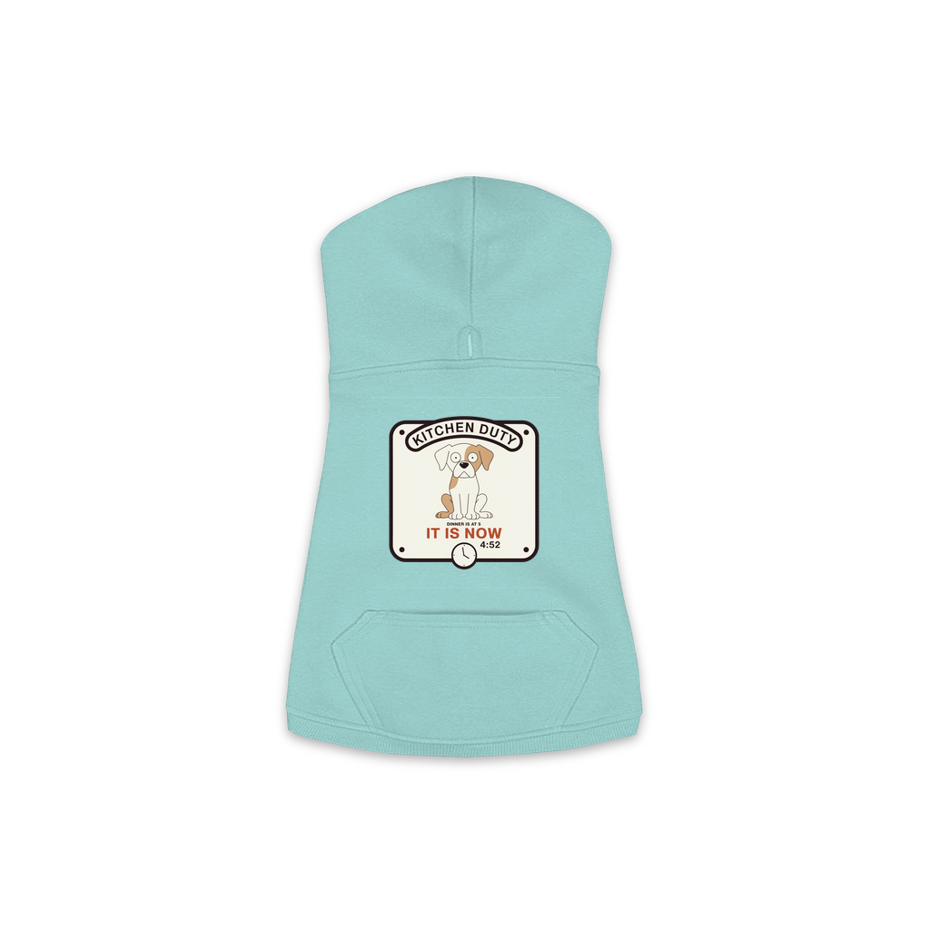 Dinner Is At 5 Dog Hoodie - Saltwater Blue - XS to M