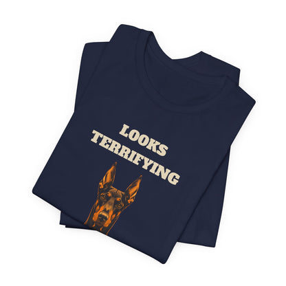 Doberman Looks Terrifying T-Shirt - view 26