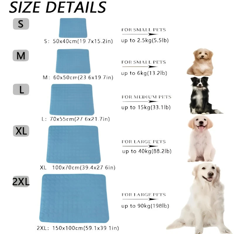 Dog and cat cooling mat — product detail view — SniffWaggleNWalk