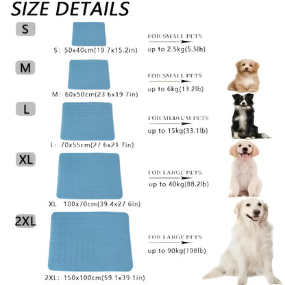 Dog and cat cooling mat — product detail view — SniffWaggleNWalk