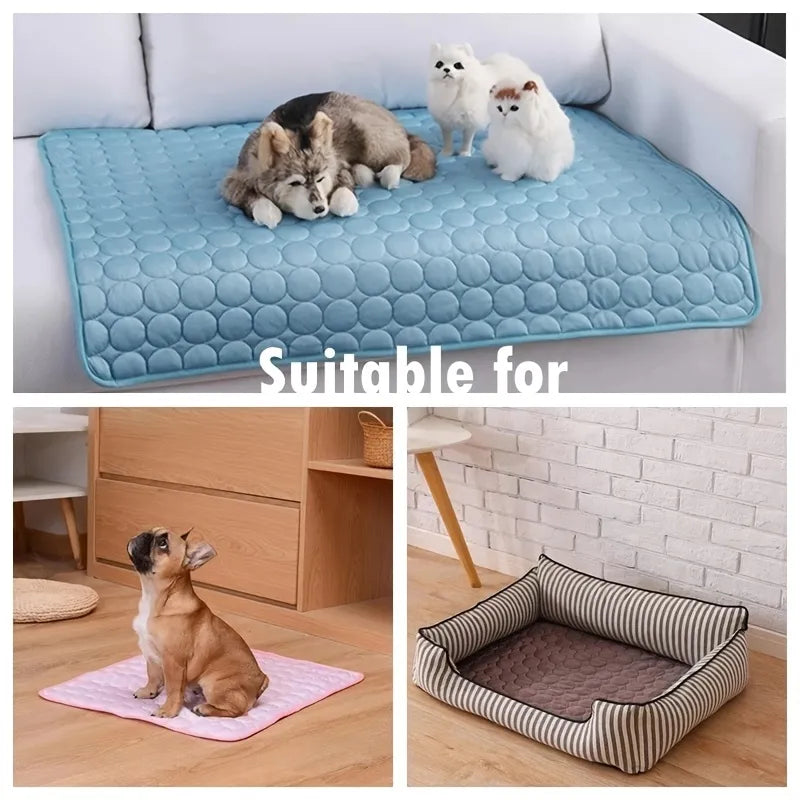 Dog and cat cooling mat — product detail view — SniffWaggleNWalk