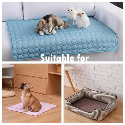 Dog and cat cooling mat — product detail view — SniffWaggleNWalk
