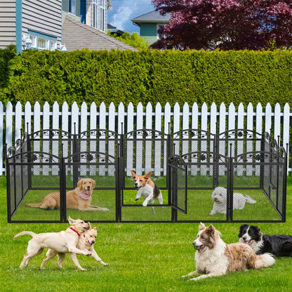 Heavy duty 8 panel dog playpen with waterproof whelping pad