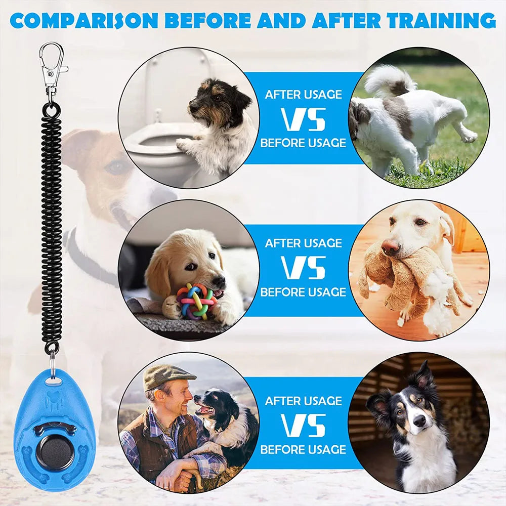 Dog Training Clicker with adjustable wrist strap, dog training tool — SniffWaggleNWalk