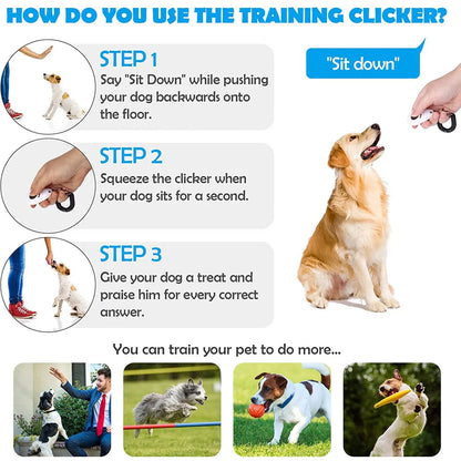 Dog Training Clicker with adjustable wrist strap, dog training tool — SniffWaggleNWalk