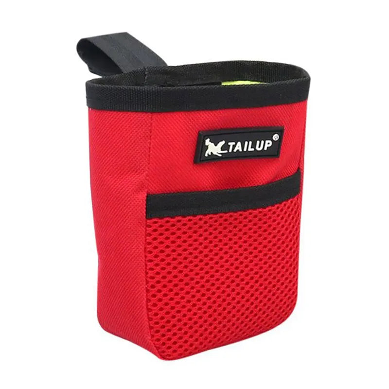 Dog Training Treat Pouch — hands-free belt clip pouch with wipeable liner, clip detail — SniffWaggleNWalk