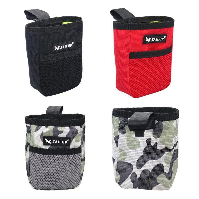 Dog Training Treat Pouch — hands-free belt clip pouch with wipeable liner, worn on waist — SniffWaggleNWalk