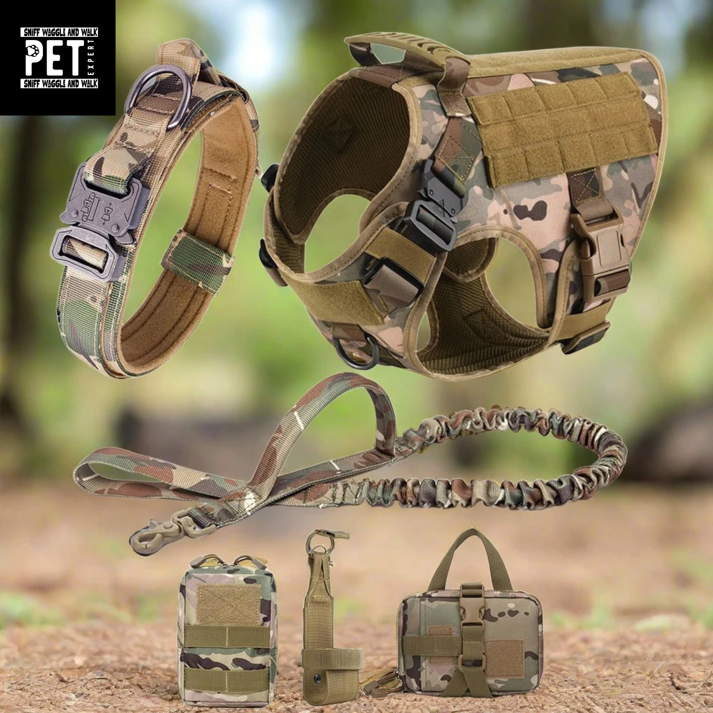 Large Dog Harness and Leash Set – Strong, Comfortable & Adjustable! Sniffwaggleandwalk™