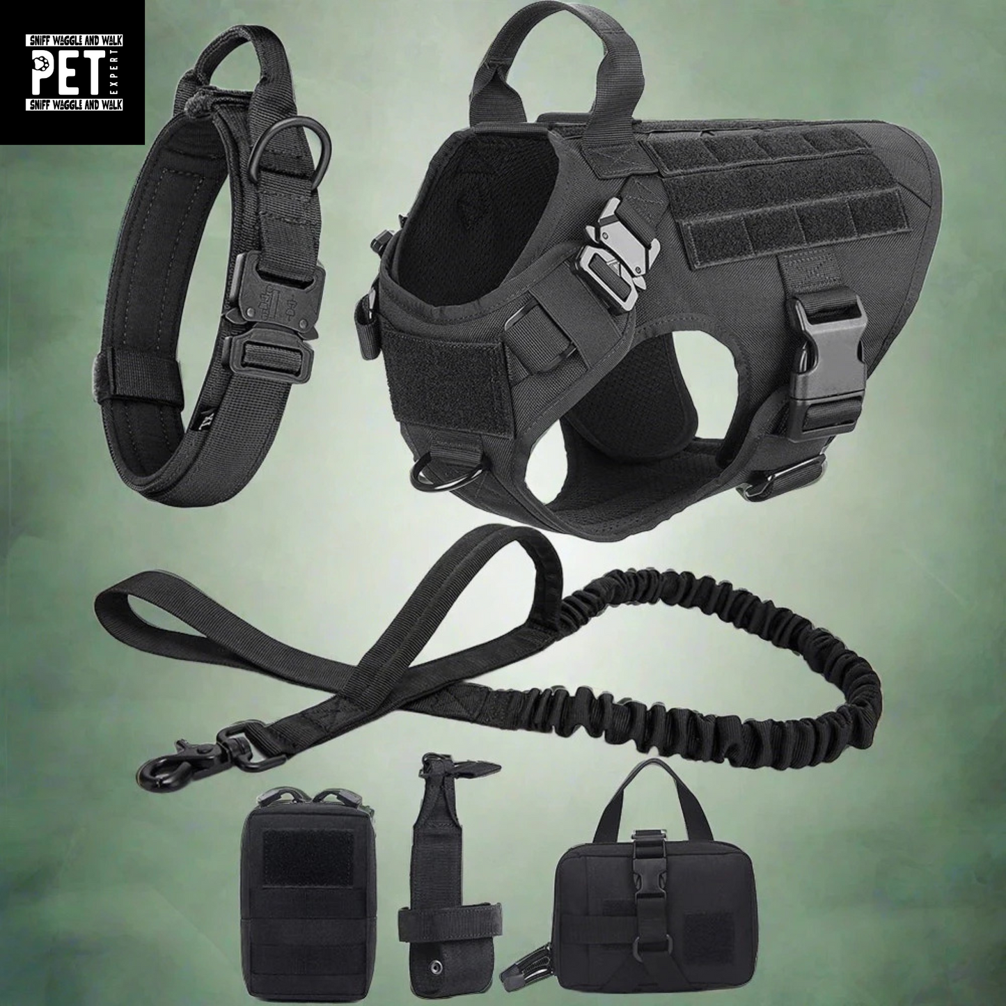 Large Dog Harness and Leash Set – Strong, Comfortable & Adjustable! Sniffwaggleandwalk™