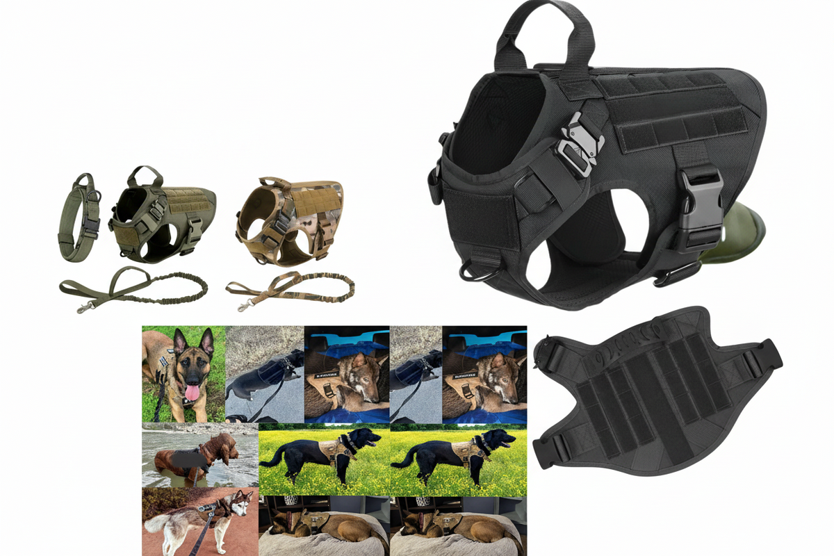 tactical dog harness black