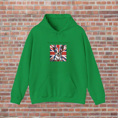Unisex Blend "My dog is my spirit animal."™ Hooded Sweatshirt - Sniff Waggle And Walk green
