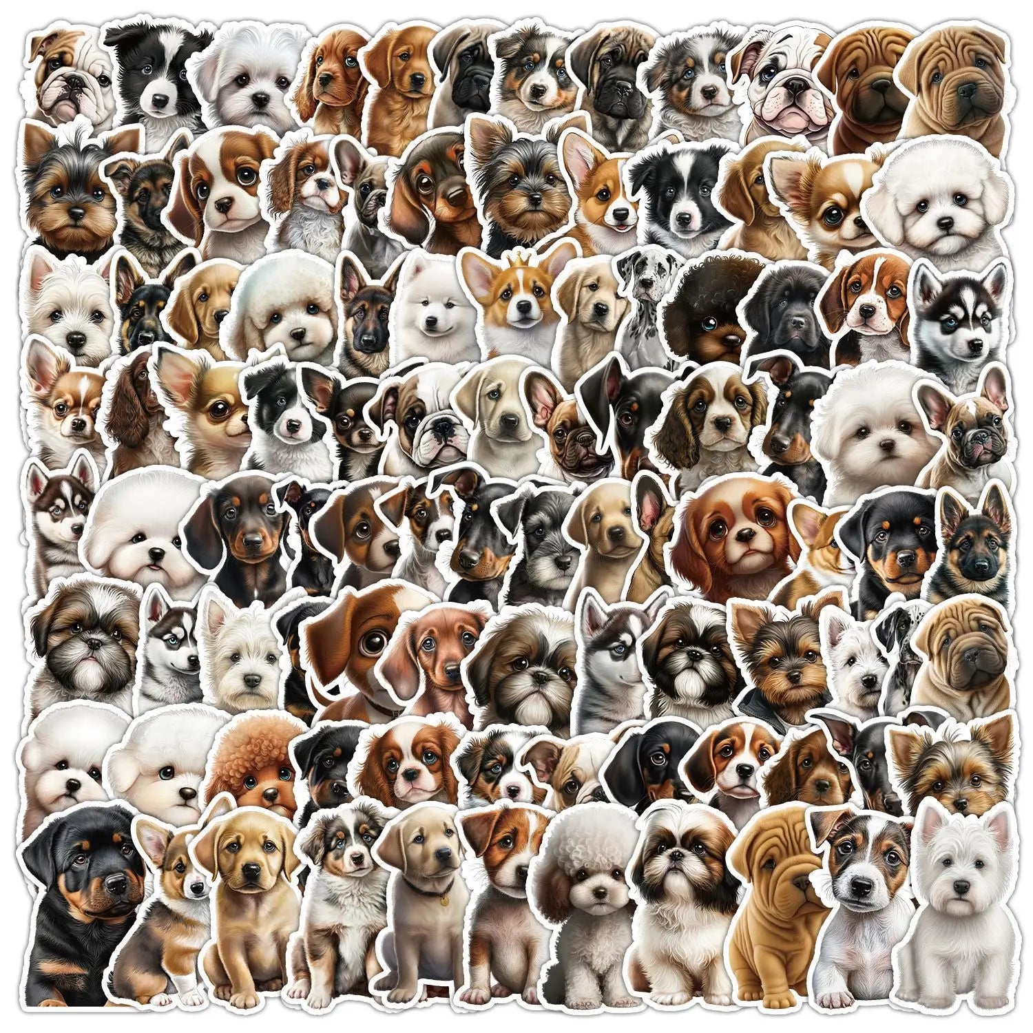 Laptop Car Luggage Notebook Scrapbook dog stickers 50/100. - Sniff Waggle And Walk