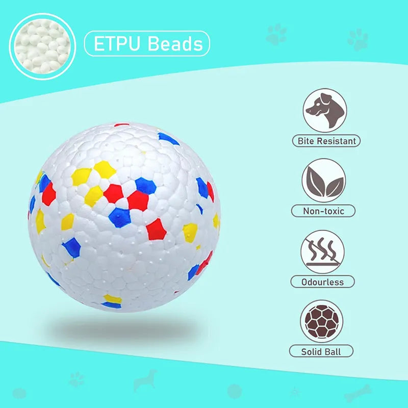 PoshPup ChewBall ETPU bead dog ball colourful background floating