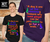 Colorful Dog Walking Humor T-Shirt | 