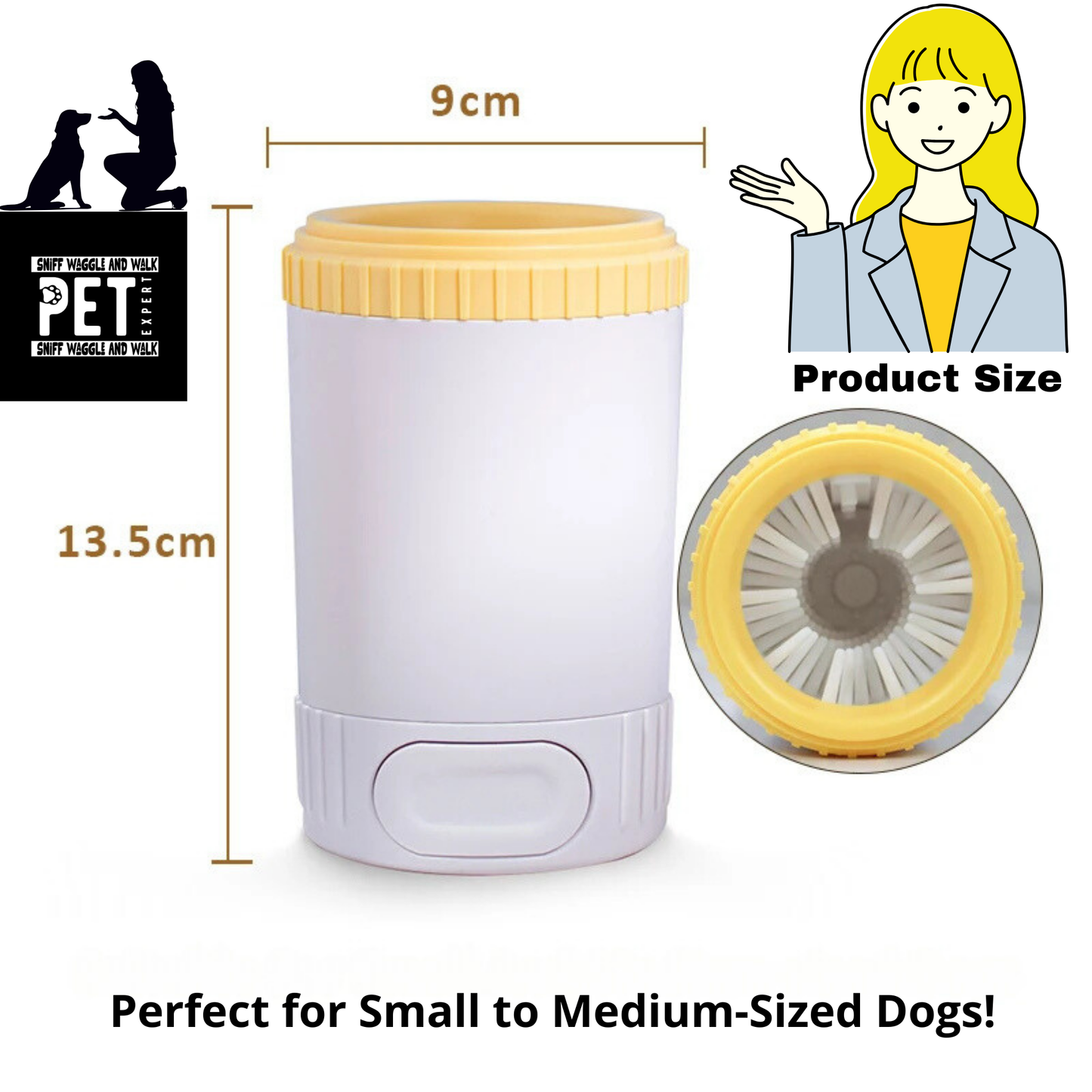 Automatic Pet Paw Washer – Effortless Cleaning for Your Pet’s Paws! Sniffwaggleandwalk™