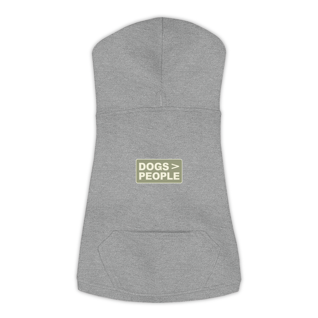 Dogs > People Dog Hoodie — Granite Heather, Large Sizes (L-3XL)