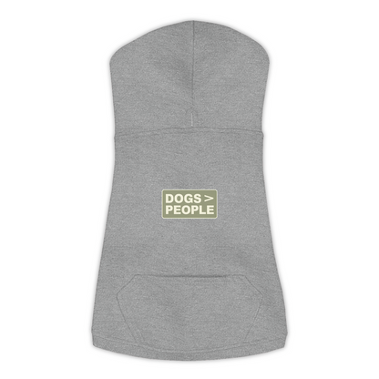 Dogs > People Dog Hoodie — Granite Heather, Large Sizes (L-3XL)