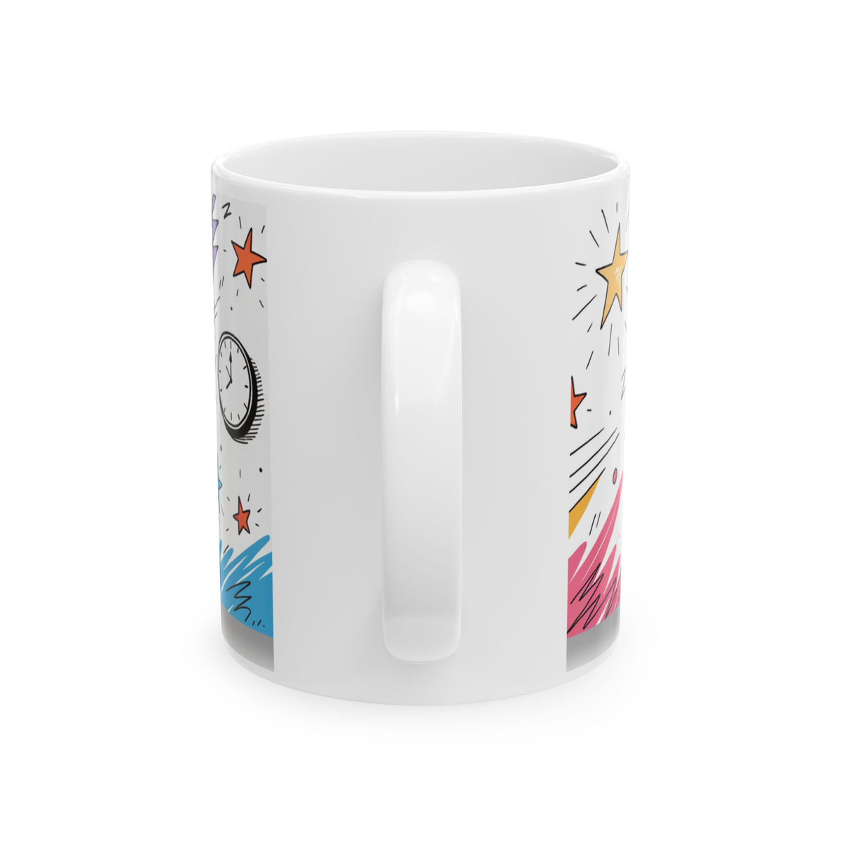 Golden Retriever ceramic coffee mug, 11oz and 15oz colourful doodle style Golden gift - view 4