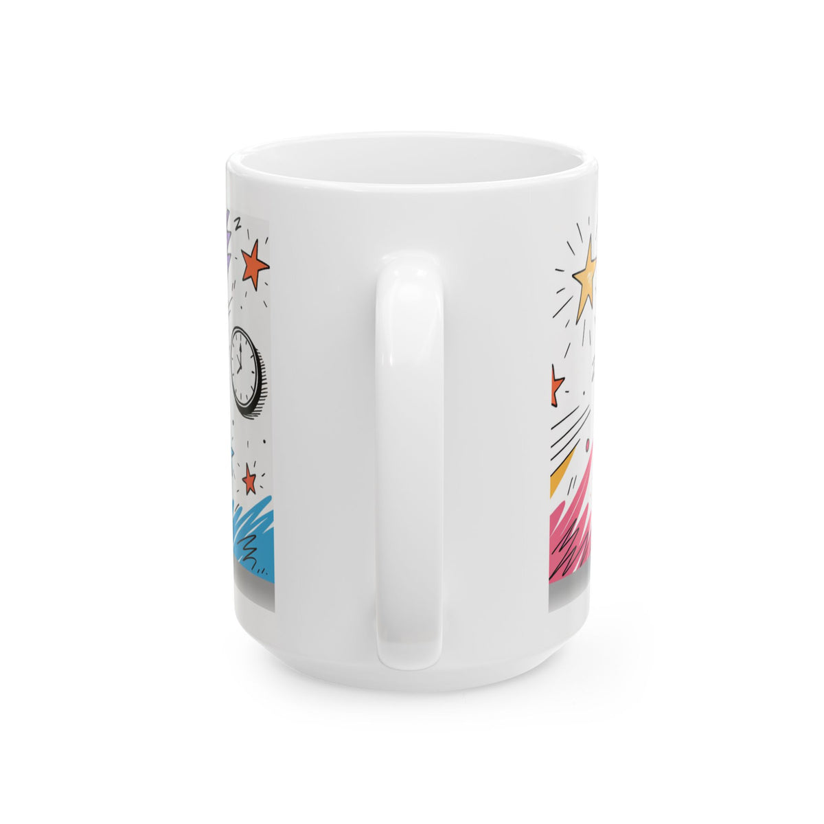 Golden Retriever ceramic coffee mug, 11oz and 15oz colourful doodle style Golden gift - view 15