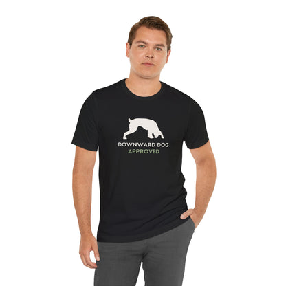 Downward Dog Approved yoga dog t-shirt back view