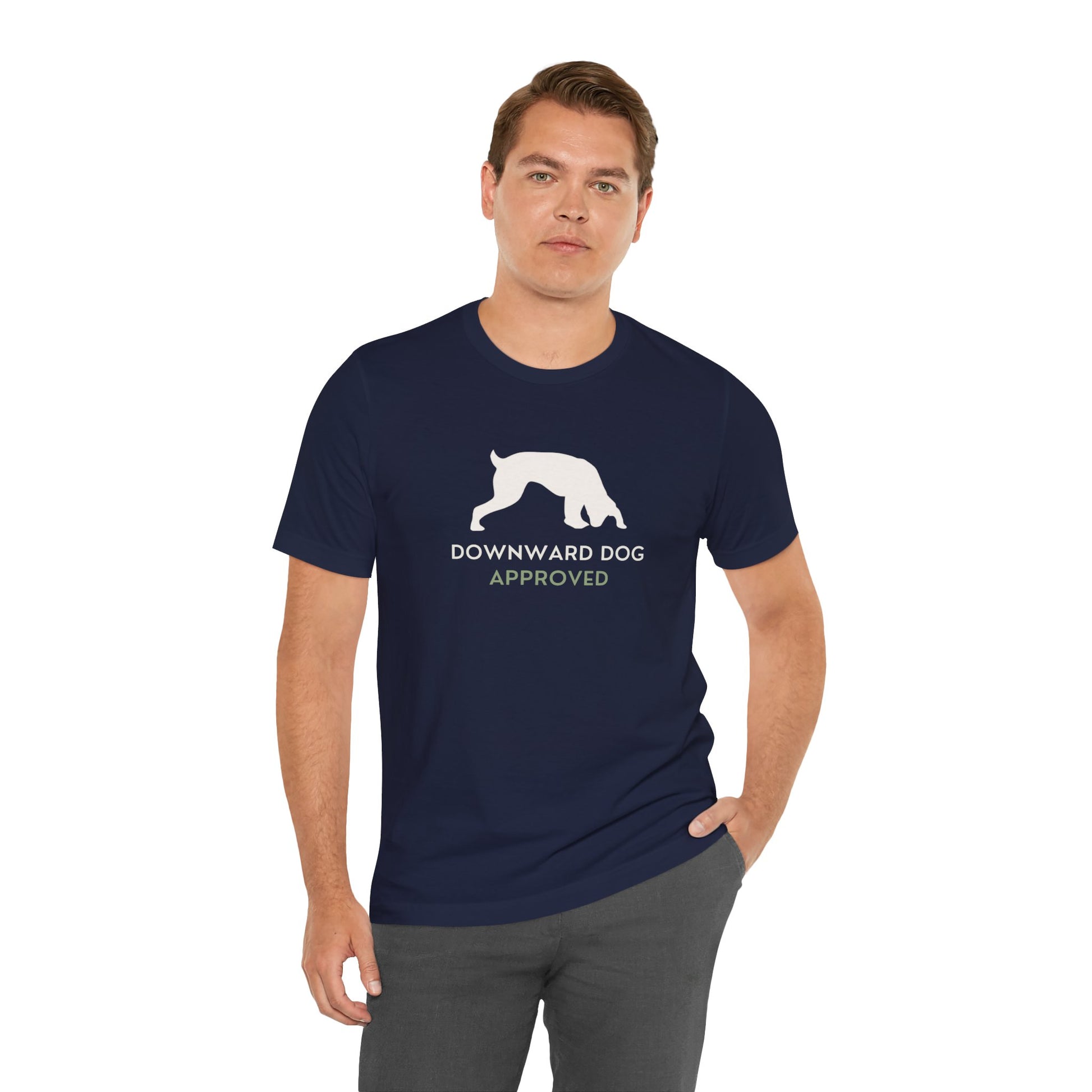 Downward Dog Approved yoga dog t-shirt hem detail