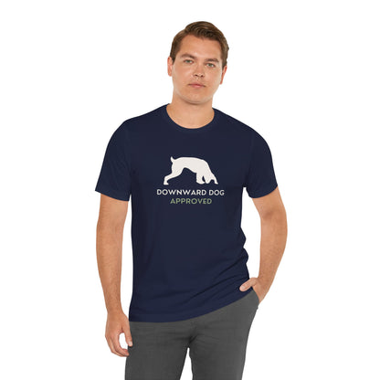Downward Dog Approved yoga dog t-shirt hem detail